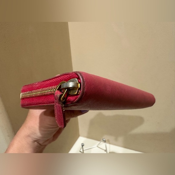 Prada Saffiano Raspberry Pink Zippy Continental Wallet - Picture 2 of 15